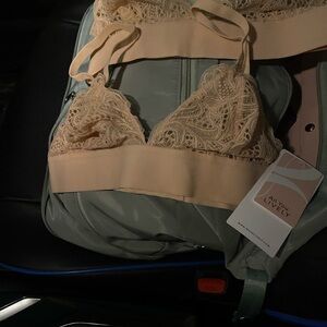 AII You, LIVELY Lace Trim Nude Bralette - M